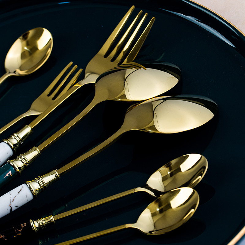 英式西餐餐具不锈钢刀叉网红套装下午茶咖啡点心西餐餐具套装