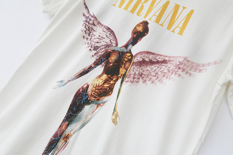 fog高街nirvana涅槃乐队天使重金属短袖侃爷kanyet恤