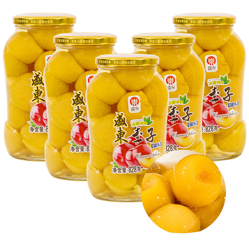 李子罐头盛东冰糖水果新鲜即食糖水水果罐头