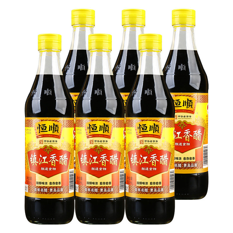镇江特产恒顺香醋500ml6瓶装小瓶家用食醋凉拌醋制品