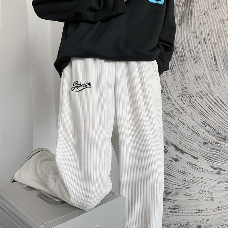 灯芯绒裤子男秋冬2021新款直筒宽松港风ins痞帅休闲拖地阔腿裤潮