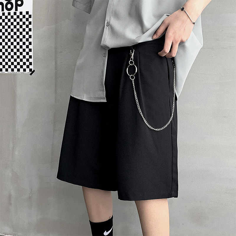 ins潮牌男生休闲短裤五分西裤夏季百搭直筒夏天薄款DK裤子男宽松