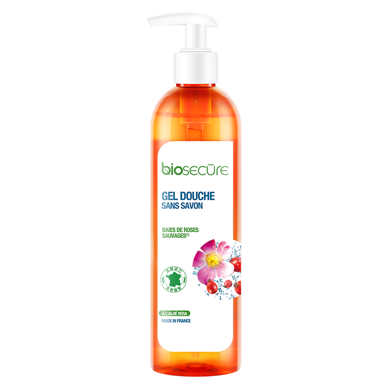 法国安悦野玫瑰沐浴露400ml无皂基沐浴液男女女士沐浴露