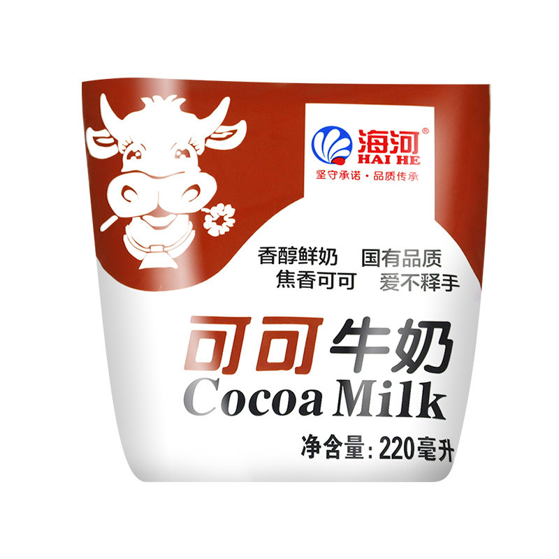 牛奶海河可可口味天津风味调制220ml袋装早餐调制乳风味奶