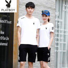 2020夏季新款男女运动套装花花公子情侣纯棉休闲两件套短袖短裤潮 2020夏季新款男女运动套装花花公子情侣纯棉休闲两件套短袖短裤潮