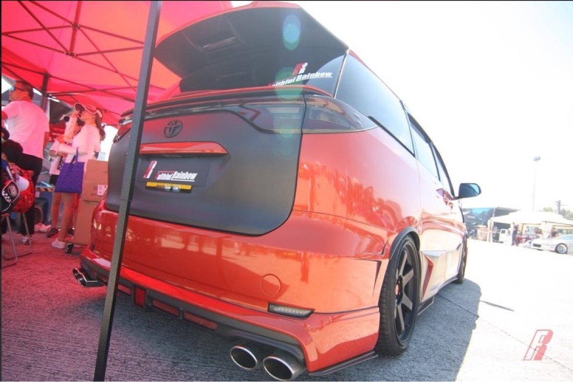 大霸王改装普瑞维亚acr50碳纤维尾盖尾翼spoiler尾杠汽车包围