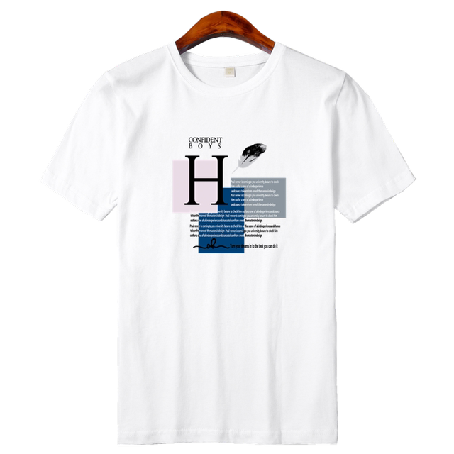 Men's short-sleeved t-shirt clothes tide brand trend pure cotton black and white half-sleeved men's 2020 new bottoming shirt compassionate Men's short-sleeved t-shirt clothes tide brand trend pure cotton black and white half-sleeved men's 2020 new bottoming shirt compassionate