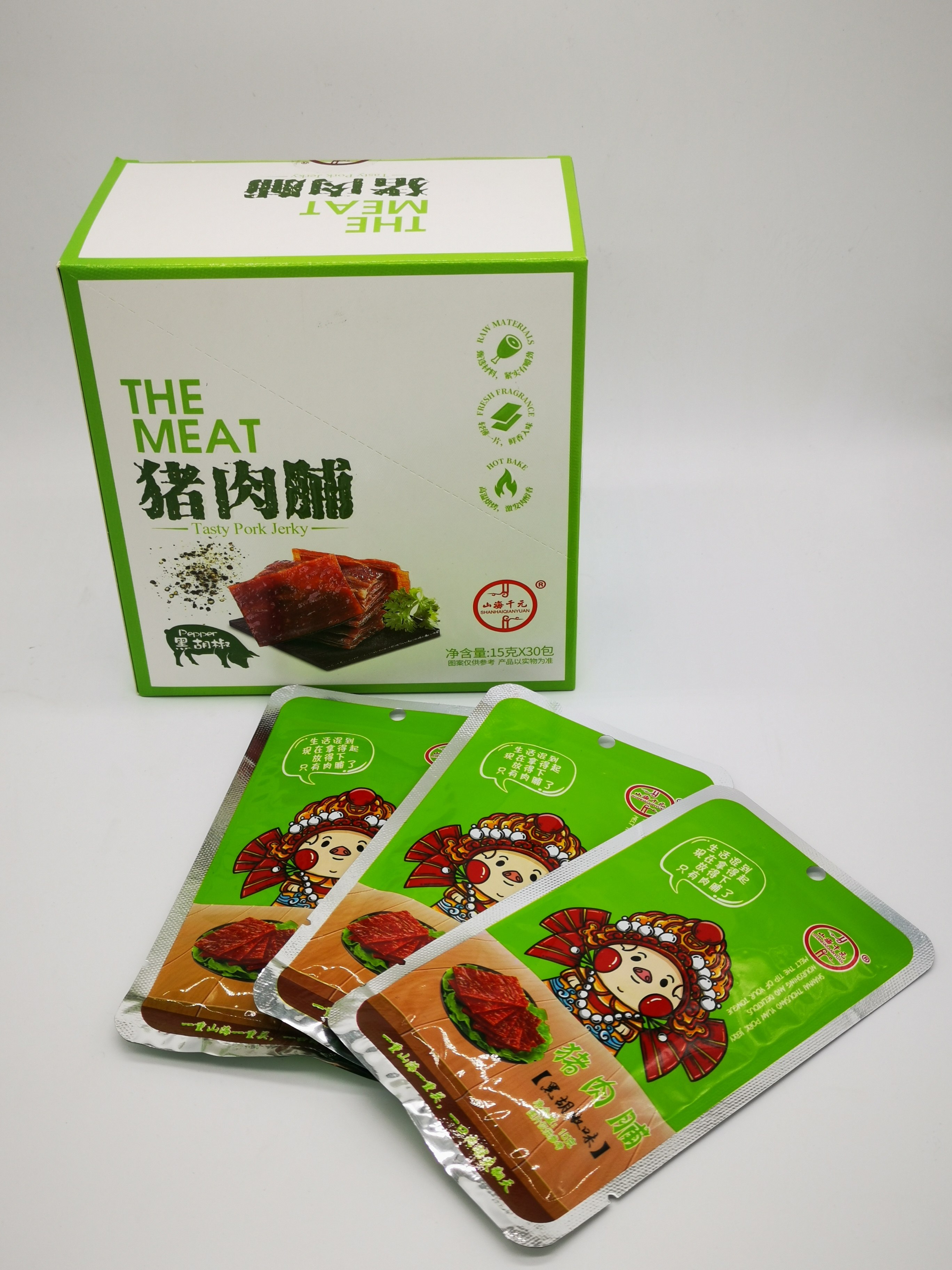 肉脯山海千元猪肉450克30包独立包装休闲肉干猪肉类