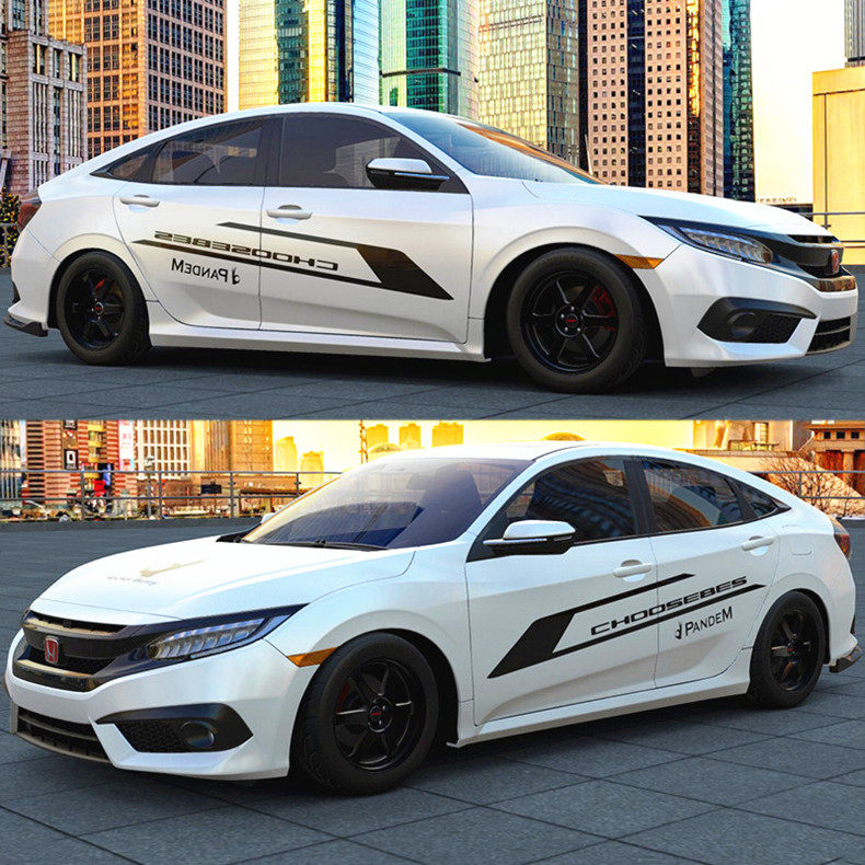 汽车贴纸个性运动改装拉花车身两侧轿车suv汽车装饰贴