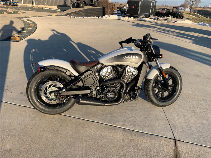 总代理印第安改装侦察兵电镀tbr排气管bobber黑色2出1重低音全段