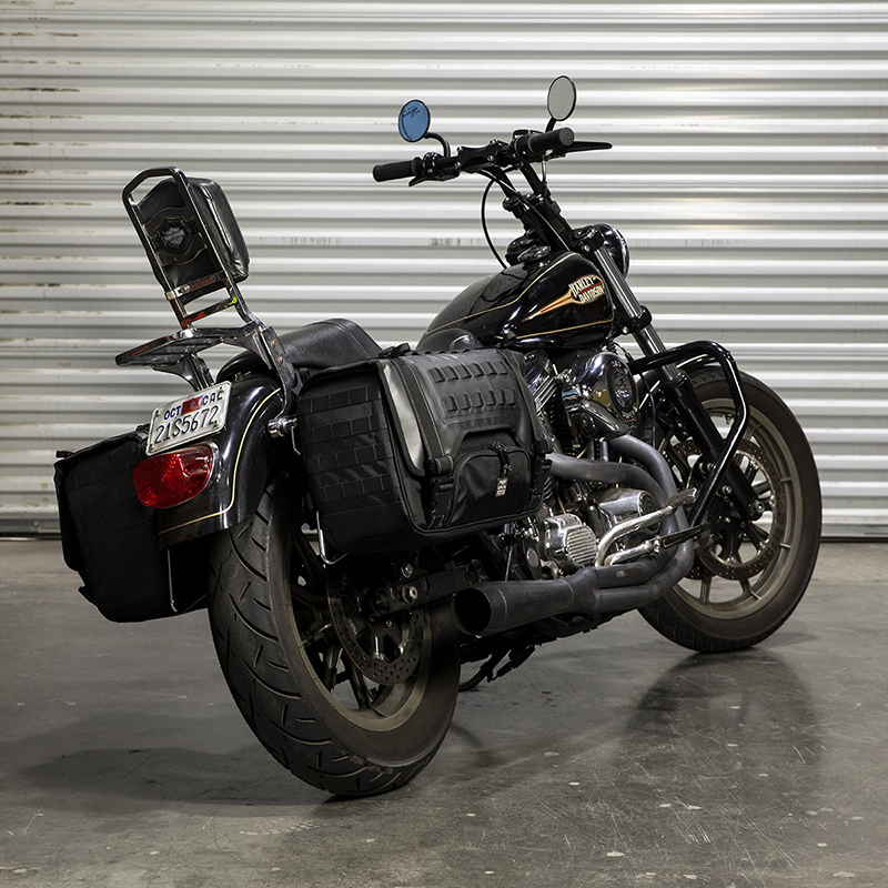 新款哈雷街霸路威肥仔突破者改装ds风格边包摩托车尾箱