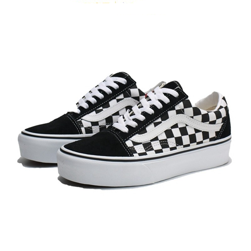 vans范斯oldskool黑白黑白棋棋盘格厚底男女女同板鞋