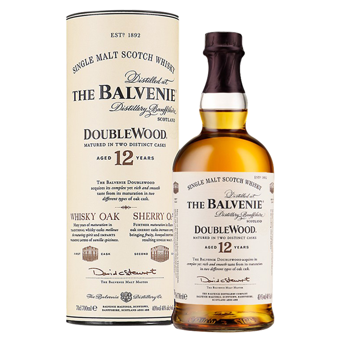 百富12年双桶陈酿单一麦芽威士忌700ml威士忌