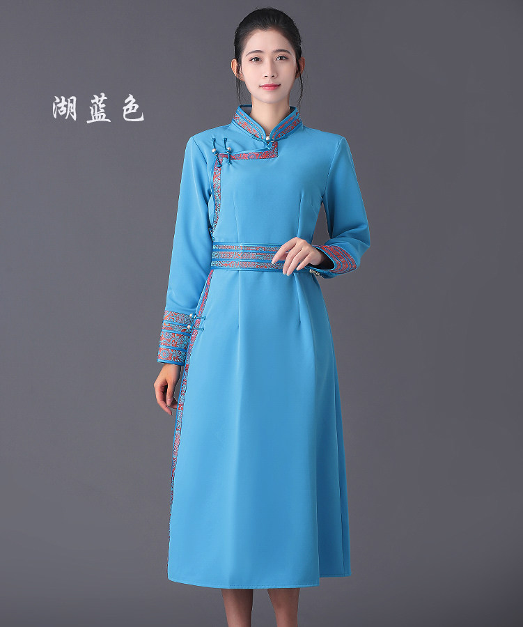 蒙古袍女士日常装生活装改良蒙古服装女现代民族风工作服演出服饰