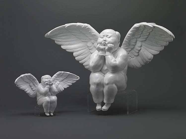 稀奇艺术设计师版雕塑瞿广慈《天使》现代中式天使造型摆件