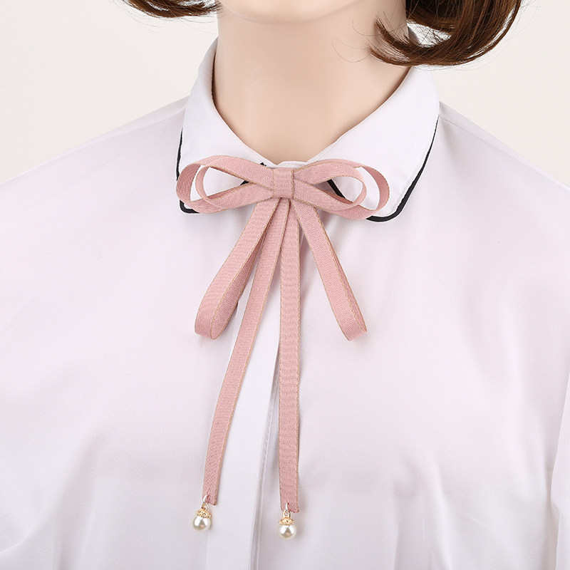 领结女学院风衬衫系带配饰日系甜美时尚气质飘带蝴蝶结带别针装饰