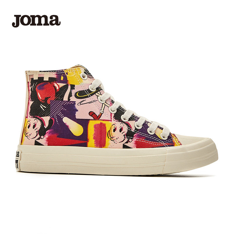 布鞋jomapopeye大力水手联名女士典高帮帆涂鸦帆布帆布鞋