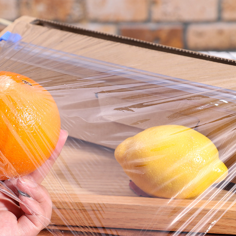 suoma索玛一次性食品保鲜膜家用经济装牛皮纸盒装 带安全切割滑刀