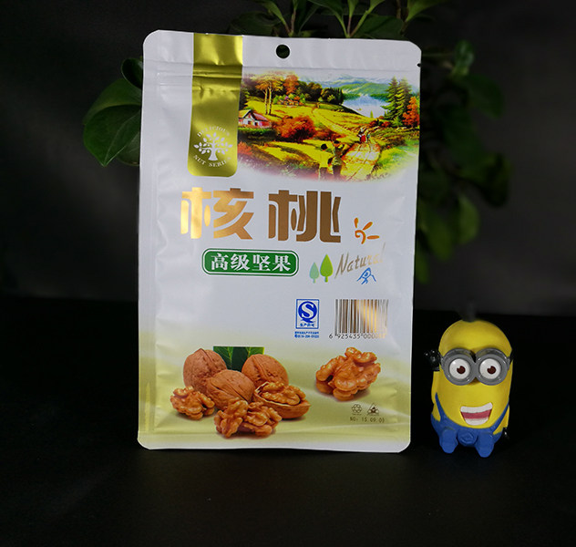 250克核桃包装袋纸皮核桃仁自封袋子新疆特产八边礼品袋