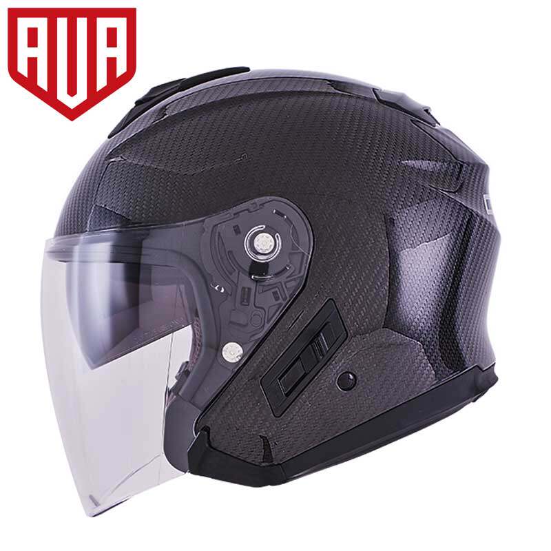 ava头盔碳纤维摩托车半盔男女air四分之三机车全盔摩托车头盔