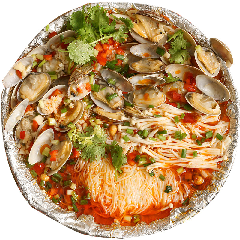 锡纸红汤海鲜花甲粉带调味料细粉粉丝可煮可泡冲泡方便面