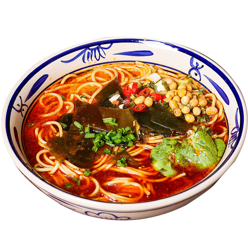 湖北特产襄阳海带面干碱水水面麻辣牛油味带面条