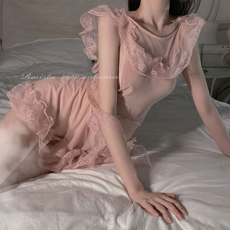 女仆resistu小女甜美薄纱蕾丝透视制服情趣性感内衣内衣配件