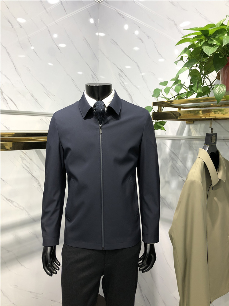 赔钱回馈款高品质男士翻领夹克上衣可机洗免烫春秋外套LENZON领佐