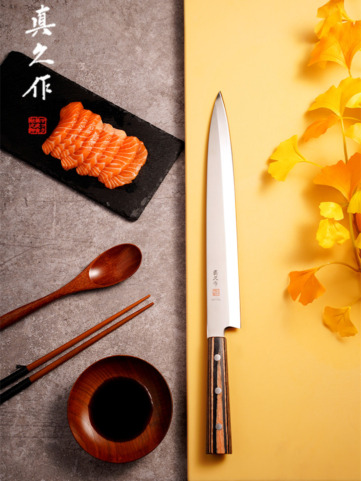 真久日本进口主厨厨师专用刺身刀柳刃三文鱼日式多功能刀