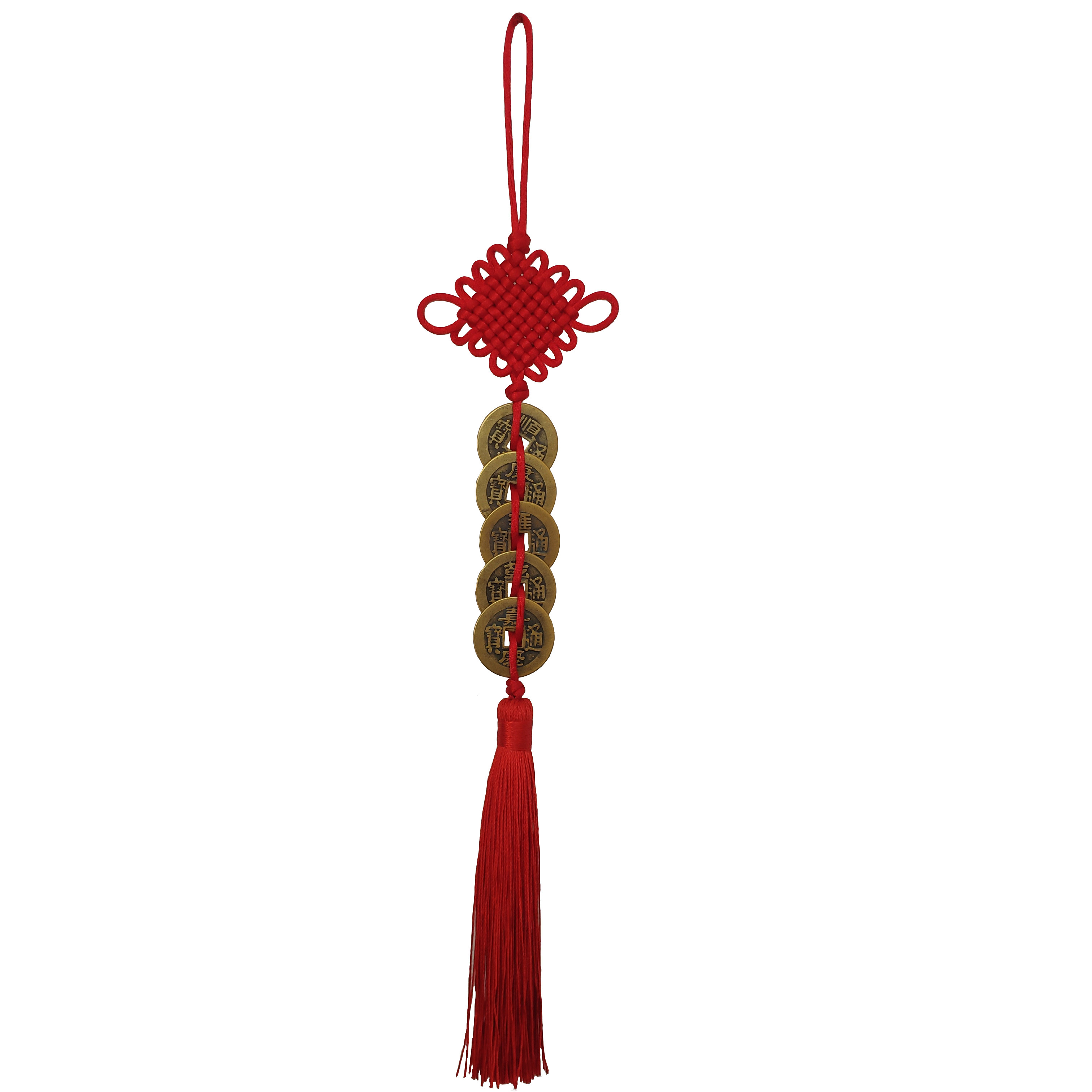 中国结五帝钱纯铜葫芦大号挂件真品铜钱古币客厅中国结