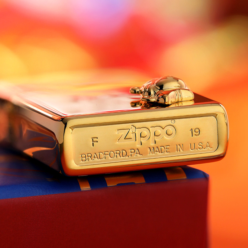 zippo打火机官方正版防风之宝火机虎年年如意贴章zippo