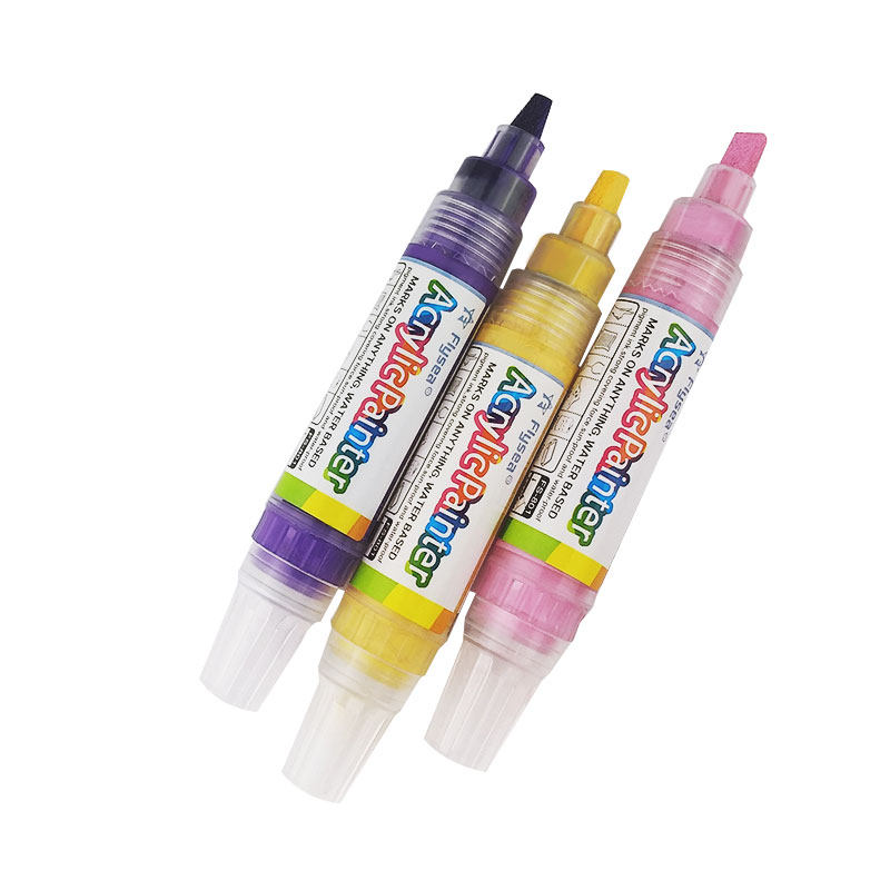 推荐flysea越洋大容量丙烯马克笔粗笔头涂鸦笔艺术笔黑卡相册手绘