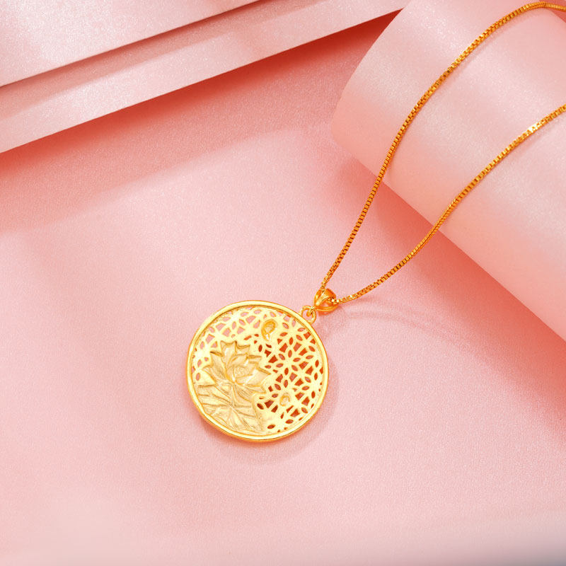 经典设计饰品首饰沙金吊坠小众民族项链黄金项链