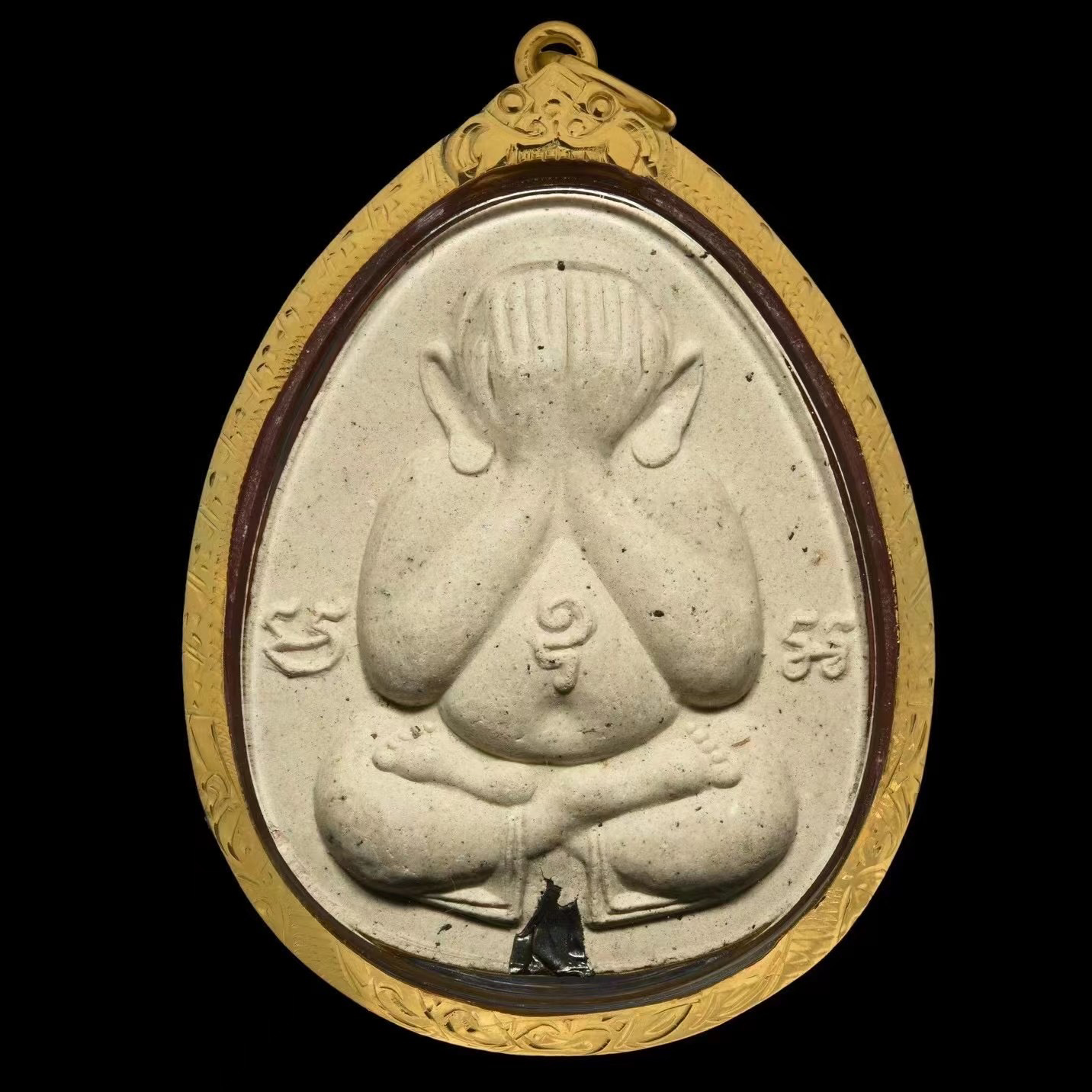 泰国佛牌正品品龙婆坤2537必打掩面真牌项链泰国特色