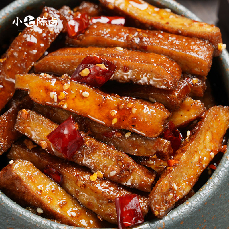 小七陈卤豆干小零食香辣卤味素菜熟食重庆特产豆腐干