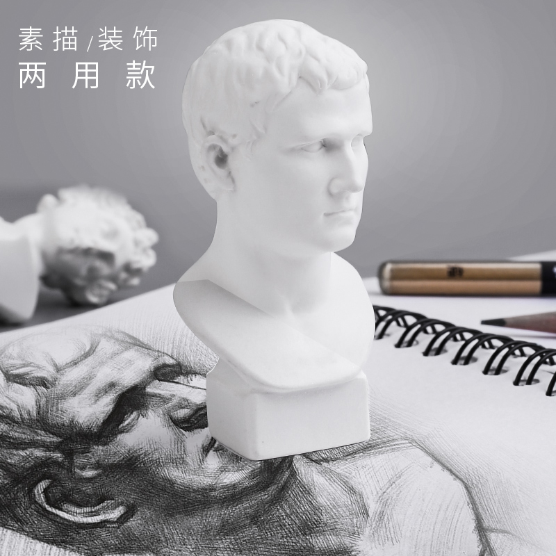 快力文树脂小石膏像雕塑10个装迷你摆件素描石膏头像模型大卫维纳斯