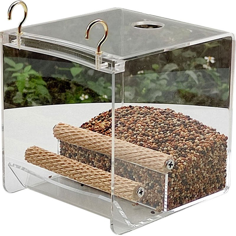 食盒防溅鸟食鹦鹉喂鸟神器自动料器食罐防撒喂食器