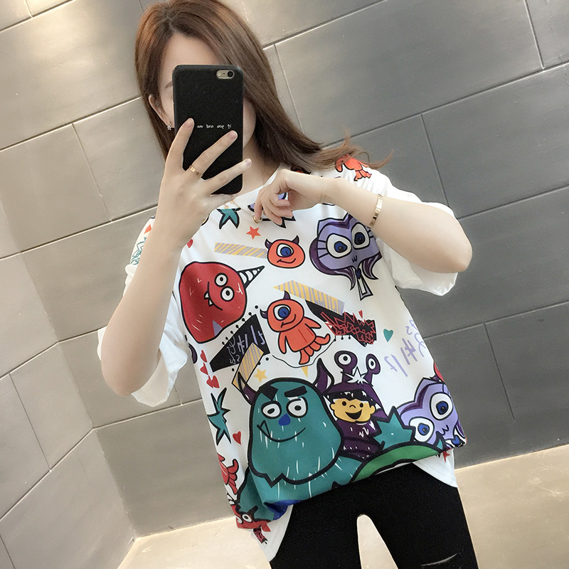 纯棉短袖T恤女装宽松2022年新款夏季洋气上衣服设计感打底衫爆款