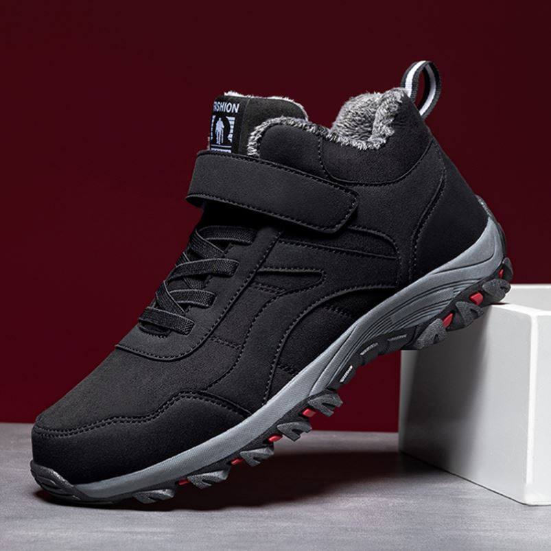 张凯丽足力健羊毛老人鞋女冬季妈妈耐脏加绒保暖棉鞋爸爸男雪地靴