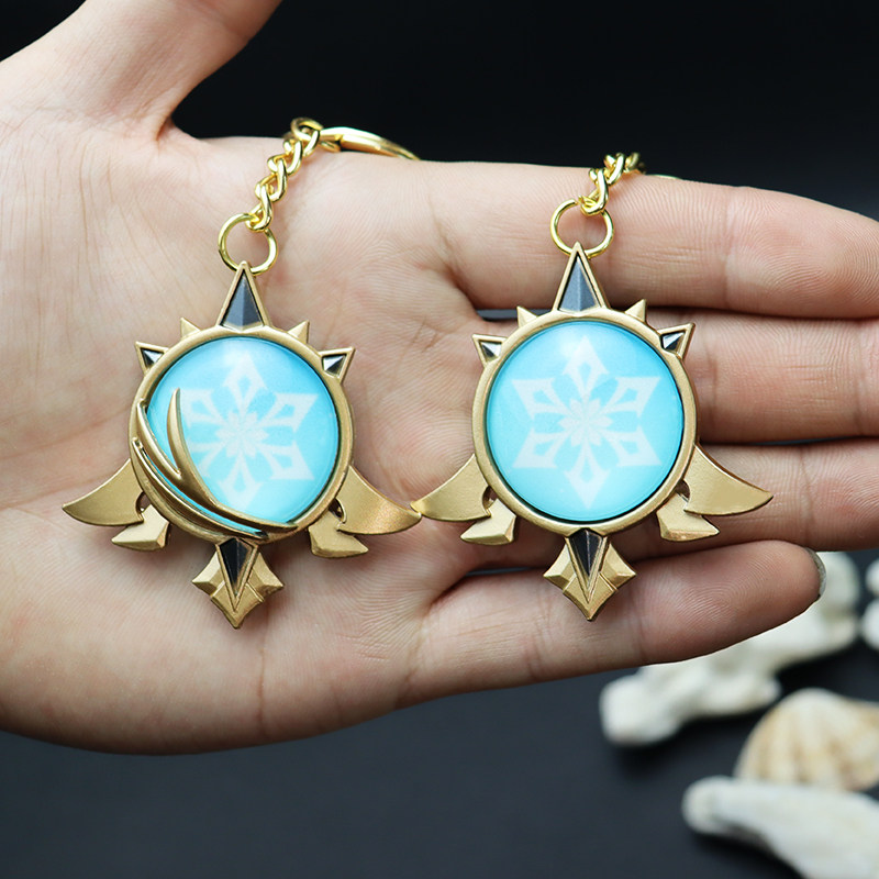 原神周边德西西风骑士团凯亚神之眼金属钥匙扣挂件钥匙扣