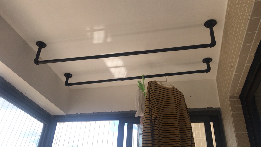 阳台顶装晾衣杆加厚固定挂衣杆壁挂凉衣杆室内外晒衣杆耐用挂衣架
