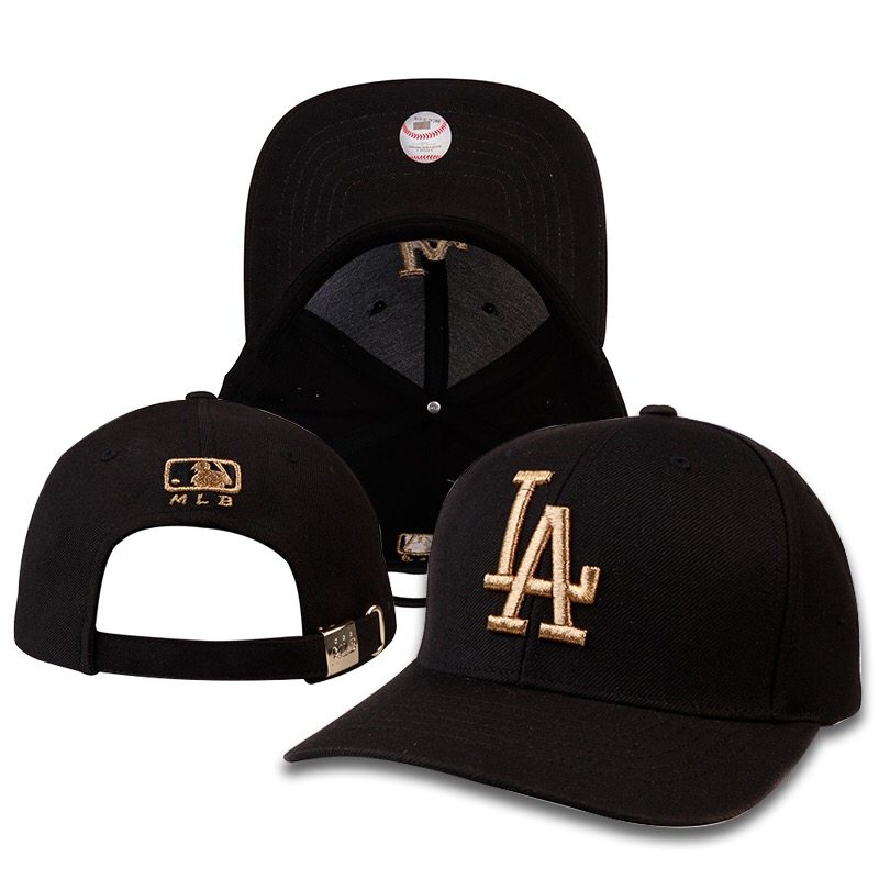 mlb棒球帽ny洋基队金标帽子la男女鸭舌帽秋冬季帽子