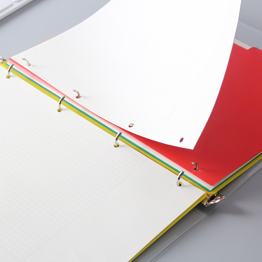 无印a4孔透明活页文件夹斜纹绑带档案外壳资料打孔夹可印定制logo