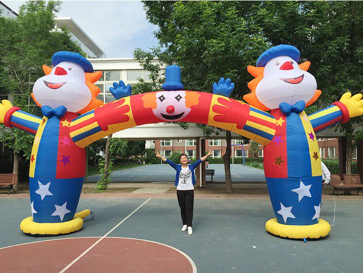 拱门生日开学充气彩虹门气儿童卡通通气幼儿园拱门