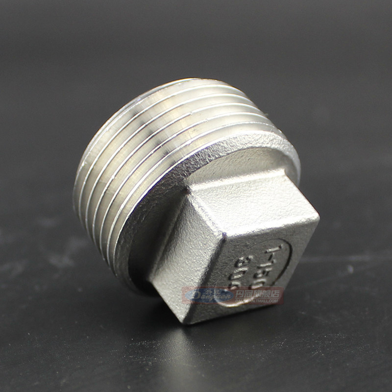 堵头npt不锈钢美标外丝螺纹塞头管堵闷头4分管接头