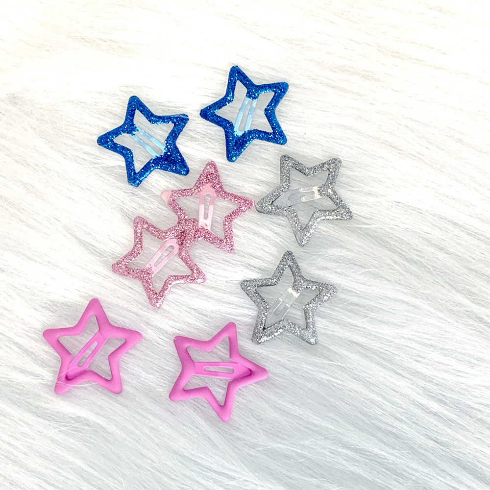土酷少女闪闪闪闪星星星发卡ins亚文化y2k五角星发饰