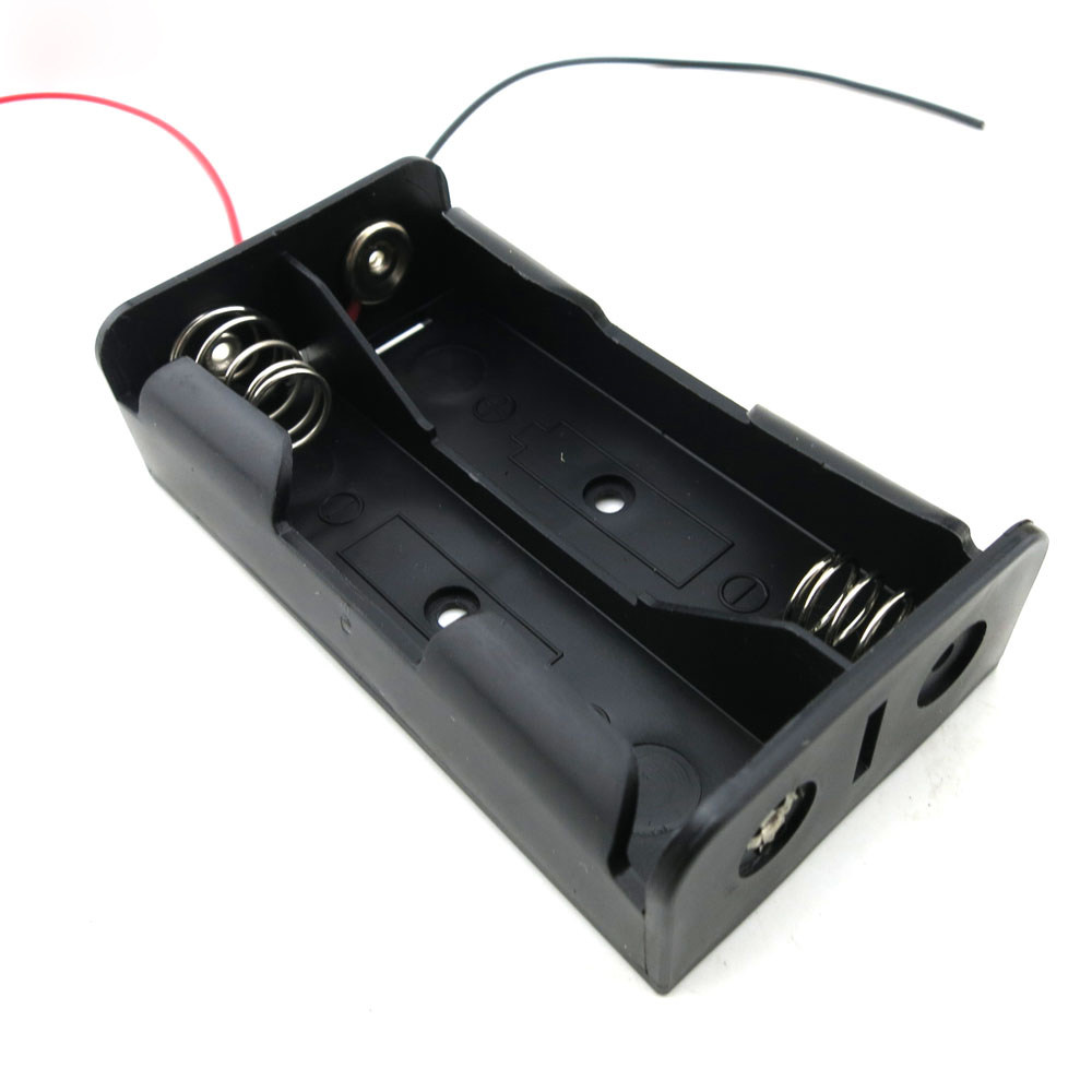 18650电池盒 2节装 diy套件 免焊接电池盒 带线 串联电池盒 塑料