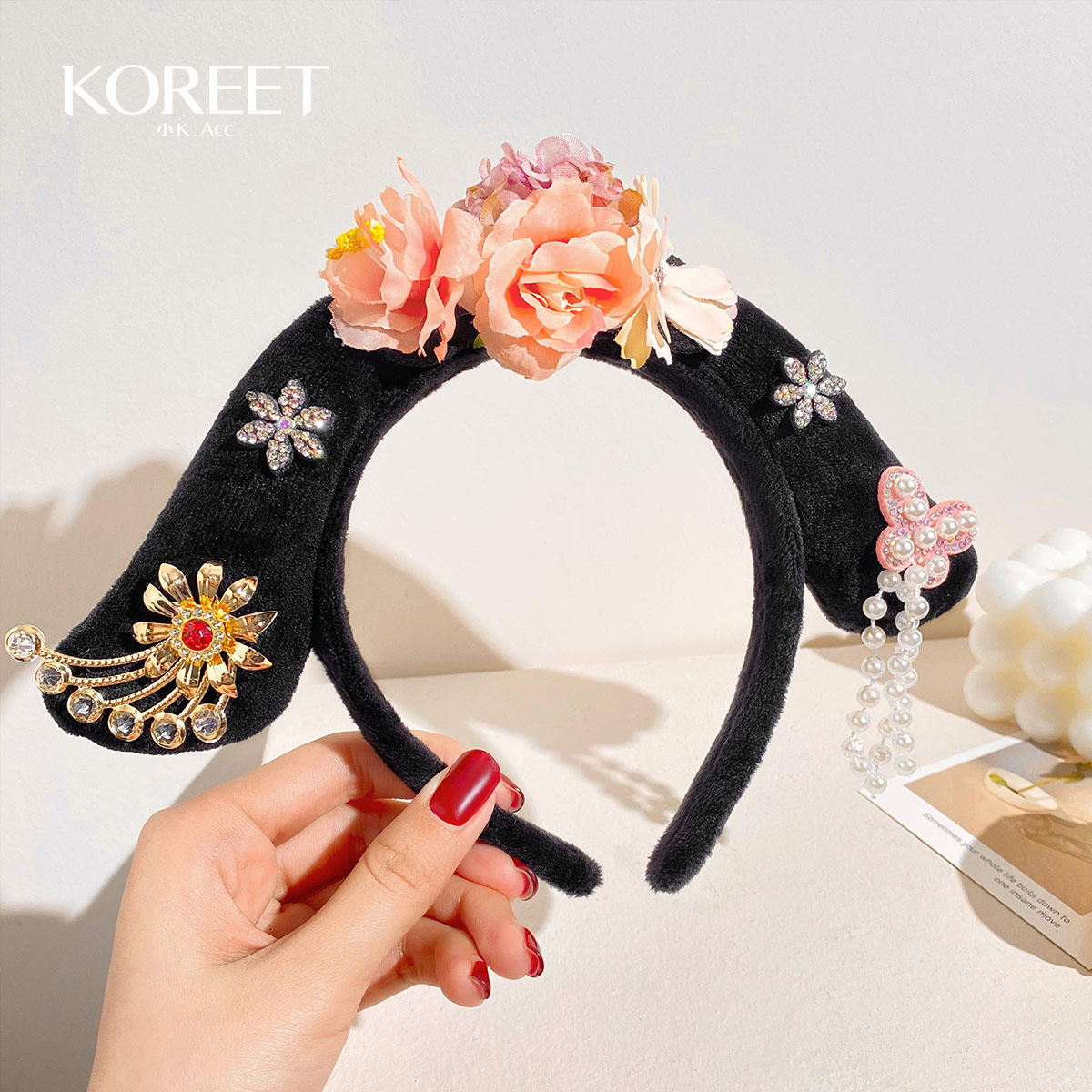 贵妃头发箍女洗脸宫廷风清清朝格格娘娘甄嬛发饰