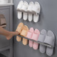 Bathroom slippers draining rack shelf toilet wall hanging storage artifact-free perforated door on the bathroom shelf Bathroom slippers draining rack shelf toilet wall hanging storage artifact-free perforated door on the bathroom shelf