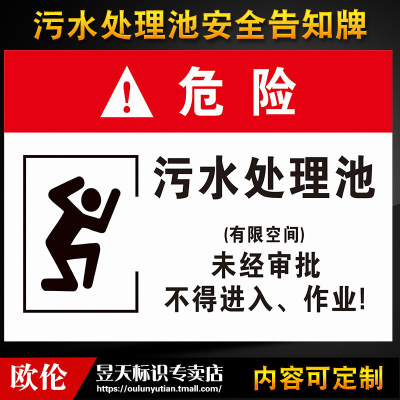 空间告知受限消防标识标志警告警示有限污水处理标志牌